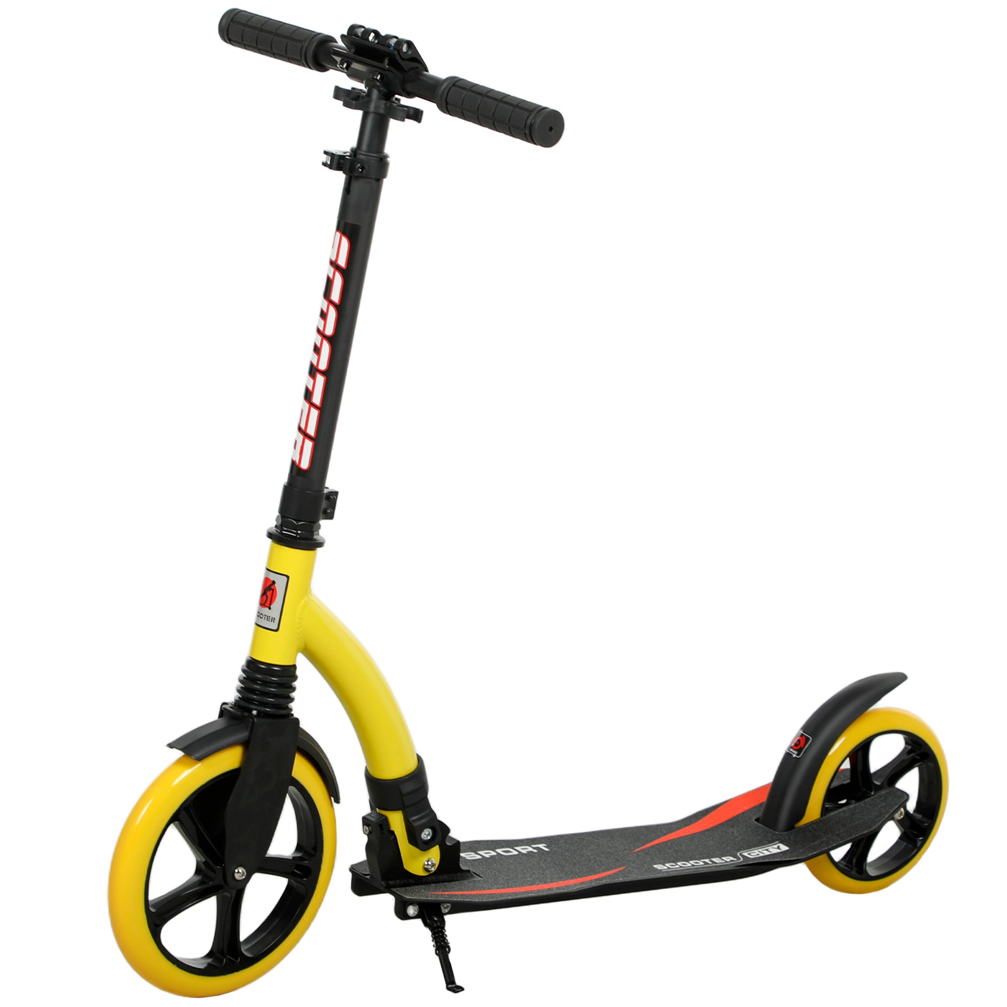 HOMCOM Teens Adult Kick Scooter Fold Adjust 14+ w/ Dual Brake System main image 0