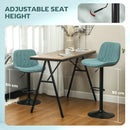 HOMCOM Bar Stools Set Of 2, Modern Armless Bar Chairs