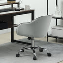 HOMCOM Vanity Chair for Desk, with Height Adjustable, Wheels