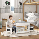 HOMCOM 3-Piece Kids Table and Chair Set for Nursery, Playroom, Classroom