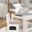HOMCOM 3-Piece Kids Table and Chair Set for Nursery, Playroom, Classroom