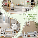 HOMCOM 3-Piece Kids Table and Chair Set for Nursery, Playroom, Classroom