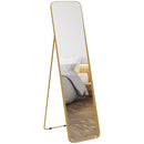 HOMCOM Rectangular Full Length Mirror for Bedroom, 40 x 160 cm, Gold Tone