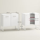 HOMCOM Bathroom Under Sink Cabinet for Basin without or with Pedestal