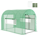 Outsunny Polytunnel Greenhouse With Doors And Mesh Windows