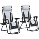 Outsunny Zero Gravity Lounger Folding Recliner Chair w/ Cup Holder