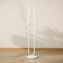 HOMCOM Dimmable LED Floor Lamp with Glass Night Light, Foot Switch, White
