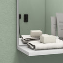 HOMCOM Bathroom Mirror Wall Mount Vanity Mirror with 4 Storage Shelves, White