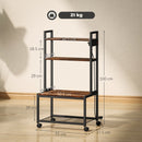 HOMCOM 4-Tier Mobile Printer Stand with Power Outlets for Home Office
