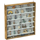 HOMCOM 7-Tier Wall Display Cabinet w/ Shelves Glass Doors