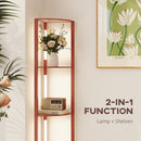 HOMCOM Corner Floor Lamp With Dimmable Warm White LED Light