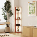 HOMCOM Corner Floor Lamp With Dimmable Warm White LED Light