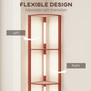 HOMCOM Corner Floor Lamp With Dimmable Warm White LED Light