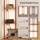 HOMCOM Corner Floor Lamp With Dimmable Warm White LED Light