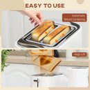 HOMCOM 1.7L 3000W Fast Boil Electric Kettle And 2 Slice Toaster Set