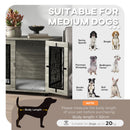 PawHut Dog Crate Furniture, End Table w/ Cushion