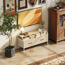 HOMCOM TV Stand Cabinet with 2 Foldable Drawers