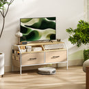 HOMCOM TV Stand Cabinet with 2 Foldable Drawers