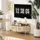 HOMCOM TV Stand Cabinet with 2 Foldable Drawers