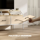 HOMCOM TV Stand Cabinet with 2 Foldable Drawers