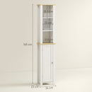 kleankin Slim Bathroom Storage Unit with Open Compartment, White