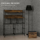 HOMCOM Bedroom Chest of Drawers 7 Drawer Dresser w/ Shelves