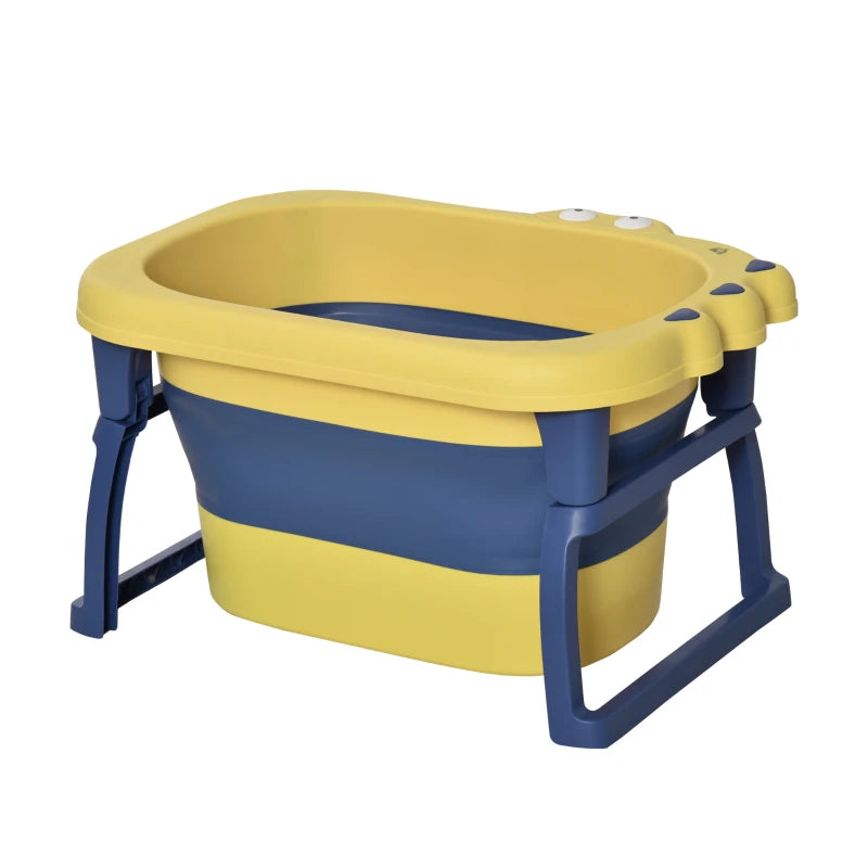 HOMCOM Baby Bath Tub - Yellow & Blue