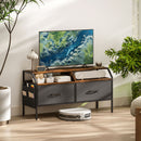 HOMCOM TV Stand Cabinet with 2 Foldable Drawers