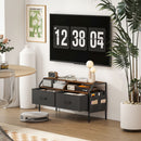 HOMCOM TV Stand Cabinet with 2 Foldable Drawers