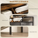 HOMCOM TV Stand Cabinet with 2 Foldable Drawers