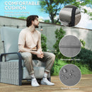 Outsunny Rattan Garden Recliner Chair Sun Lounger w/ Side Tray