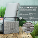 Outsunny Rattan Garden Recliner Chair Sun Lounger w/ Side Tray