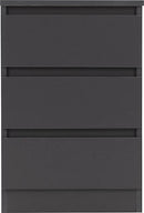 MALVERN 3 DRAWER BEDSIDE - GREY