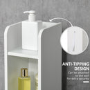 Kleankin Freestanding Bathroom Cabinet W/ Open Shelves 3 Cupboards, White