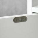 Kleankin Freestanding Bathroom Cabinet W/ Open Shelves 3 Cupboards, White