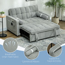 HOMCOM 2 Seater Pull Out Sofa Bed with Adjustable Backrest