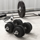 HOMCOM 25KG Adjustable Dumbbells Weight Set Hand Weight for Body Fitness