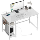 HOMCOM 120 x 60 cm Home Office Desk Reversible Study Table for Bedroom White