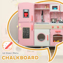 AIYAPLAY Play Kitchen Kids Kitchen Set With Lights And Sounds - Pink