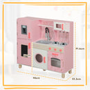 AIYAPLAY Play Kitchen Kids Kitchen Set With Lights And Sounds - Pink