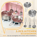 AIYAPLAY Play Kitchen Kids Kitchen Set With Lights And Sounds - Pink