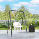 Outsunny Hammock Chair, Boho Hanging Swing Chair with Cushion