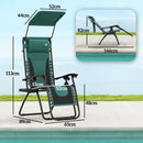 Outsunny 2 Pcs Zero Gravity Lounger Chair, Folding Reclining Chair