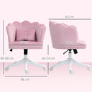 HOMCOM Armless Desk Chair Home Office Chair w/ Wide Seat Tilt Function