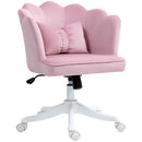 HOMCOM Armless Desk Chair Home Office Chair w/ Wide Seat Tilt Function