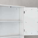 kleankin Wall Mounted Mirror Cabinet W/ Double Mirror Doors & Adjustable Shelf