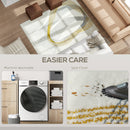 HOMCOM Machine Washable Rug, Allergy-Friendly Floor Carpet, Cream White