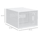 HOMCOM 8PCS Stackable  Plastic Shoe Storage Box for UK/EU