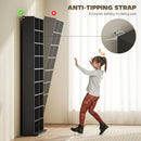 HOMCOM 640 CD Storage Unit 360 DVD Storage Tower W/ 18 Compartments