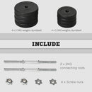 HOMCOM 20KG Adjustable Dumbbells Weight Set Hand Weight For Body Fitness
